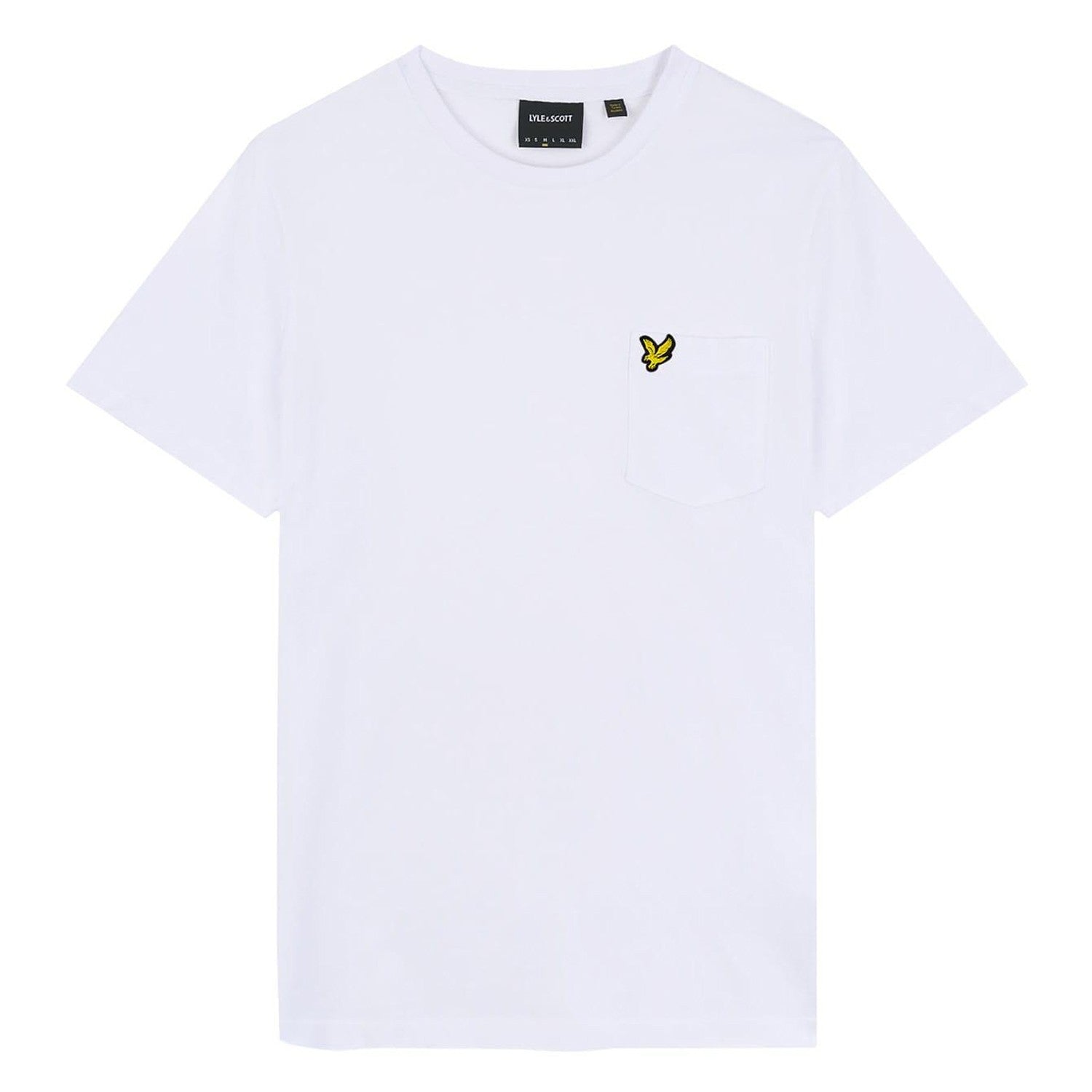 White - Front - Lyle & Scott Mens Pocket T-Shirt