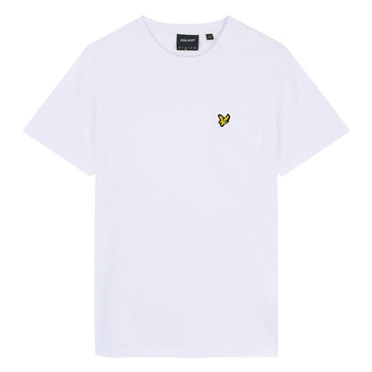 White - Front - Lyle & Scott Mens Pocket T-Shirt
