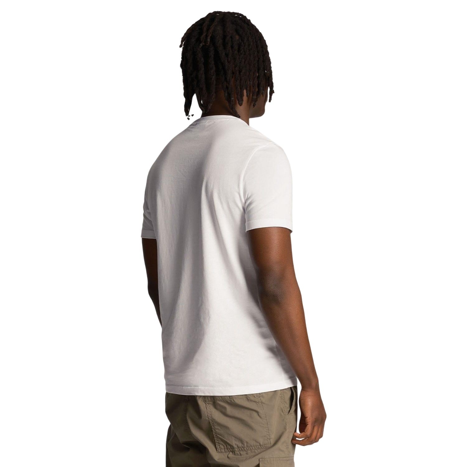 White - Back - Lyle & Scott Mens Pocket T-Shirt