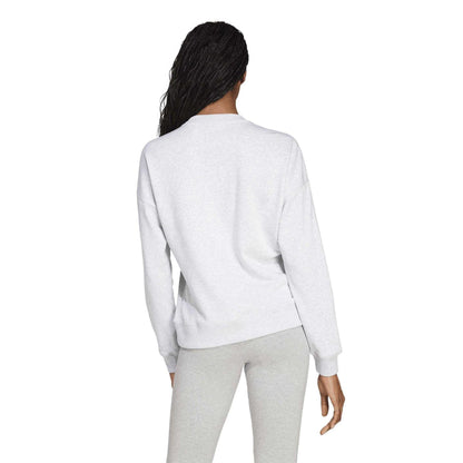Light Grey Heather - Back - Adidas Womens-Ladies Woodmark Logo Sweatshirt
