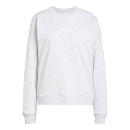 Light Grey Heather - Front - Adidas Womens-Ladies Woodmark Logo Sweatshirt