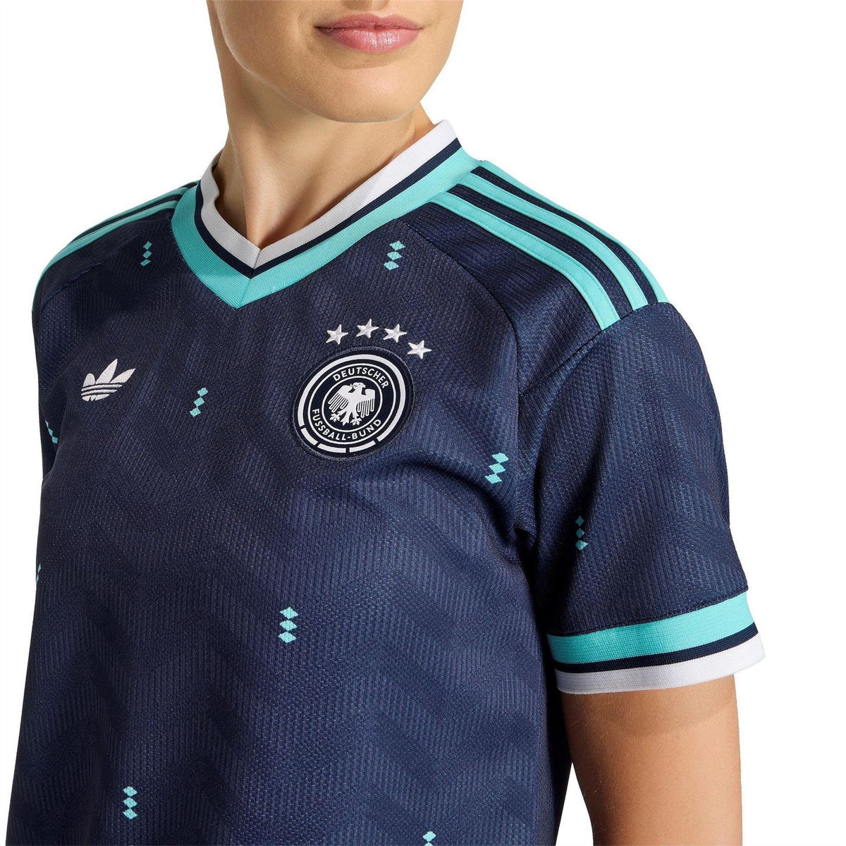 Navy-Black - Pack Shot - Adidas Womens-Ladies World Cup 2026 Germany DFB Away Shirt
