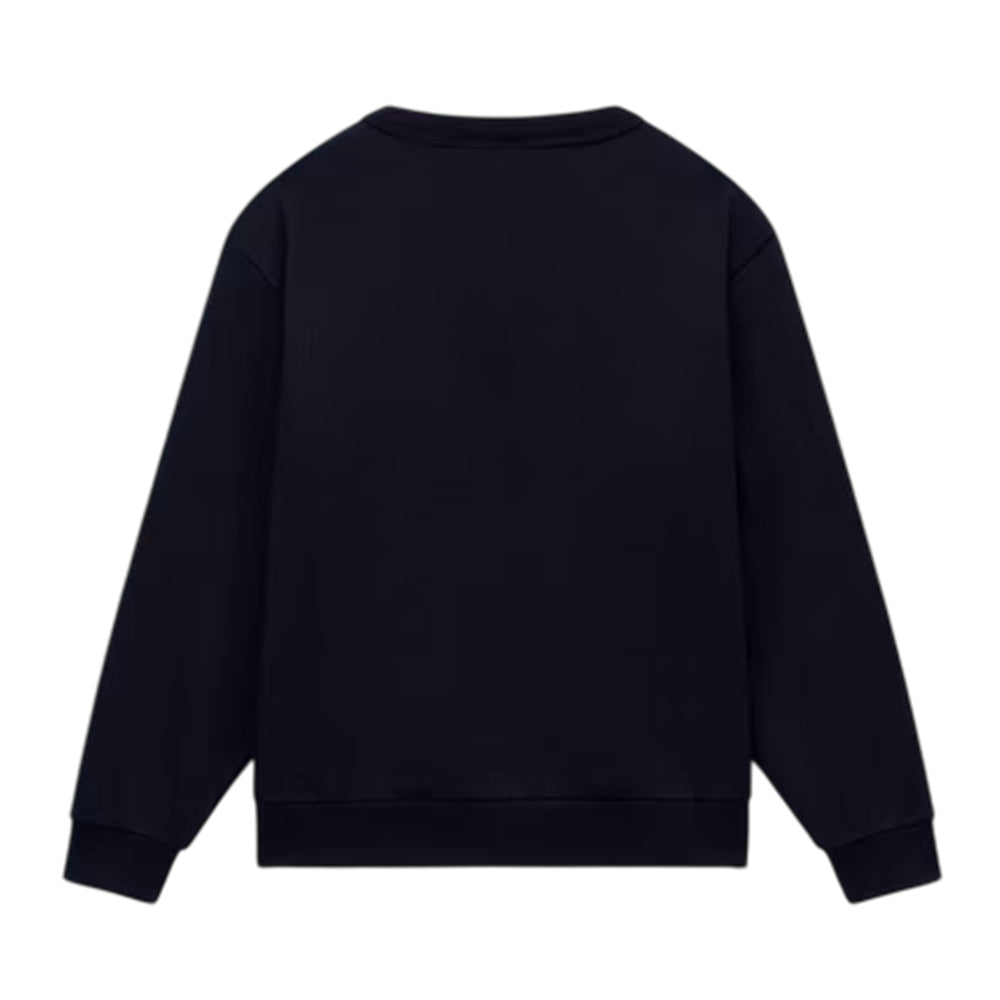 Black - Back - Napapijri Childrens-Kids Box Logo Crew Neck Sweatshirt