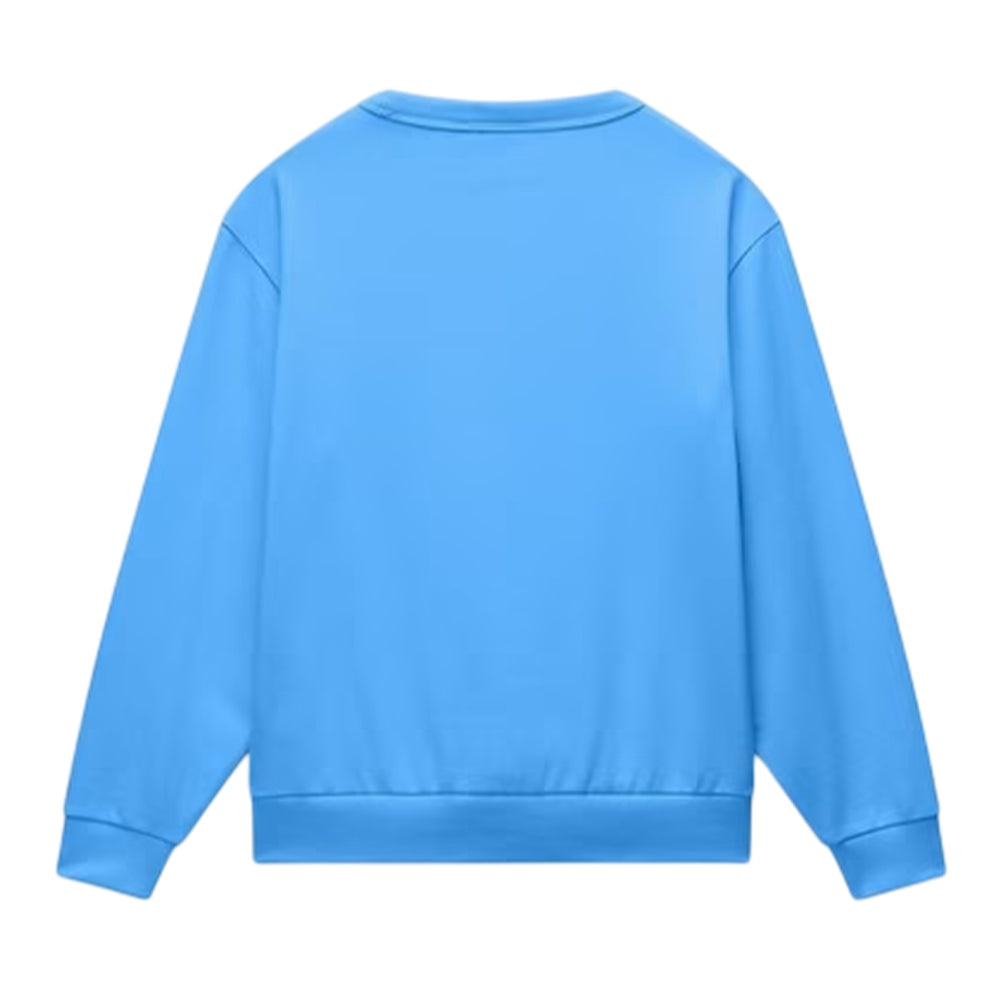 Blue - Back - Napapijri Childrens-Kids Box Logo Crew Neck Sweatshirt