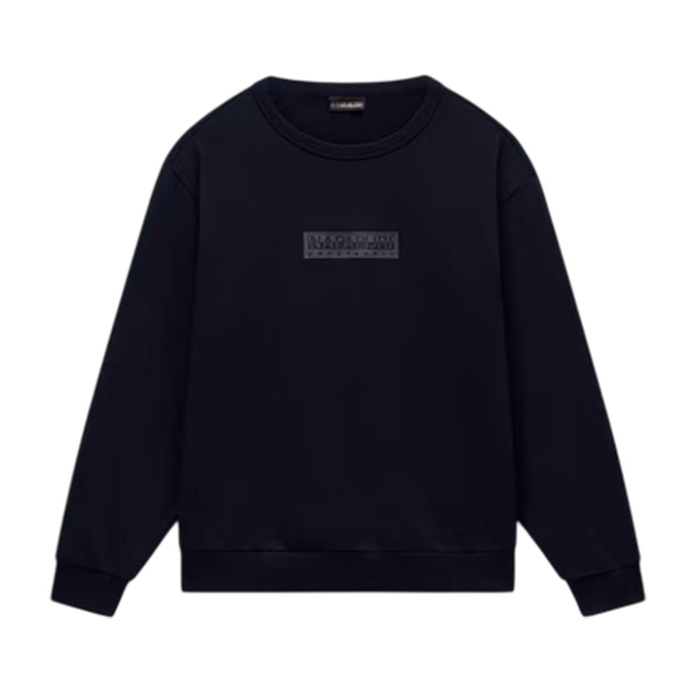 Black - Front - Napapijri Childrens-Kids Box Logo Crew Neck Sweatshirt