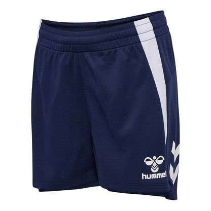 Marine - Side - Hummel Childrens-Kids Lead Double Stripe Regular Training Shorts