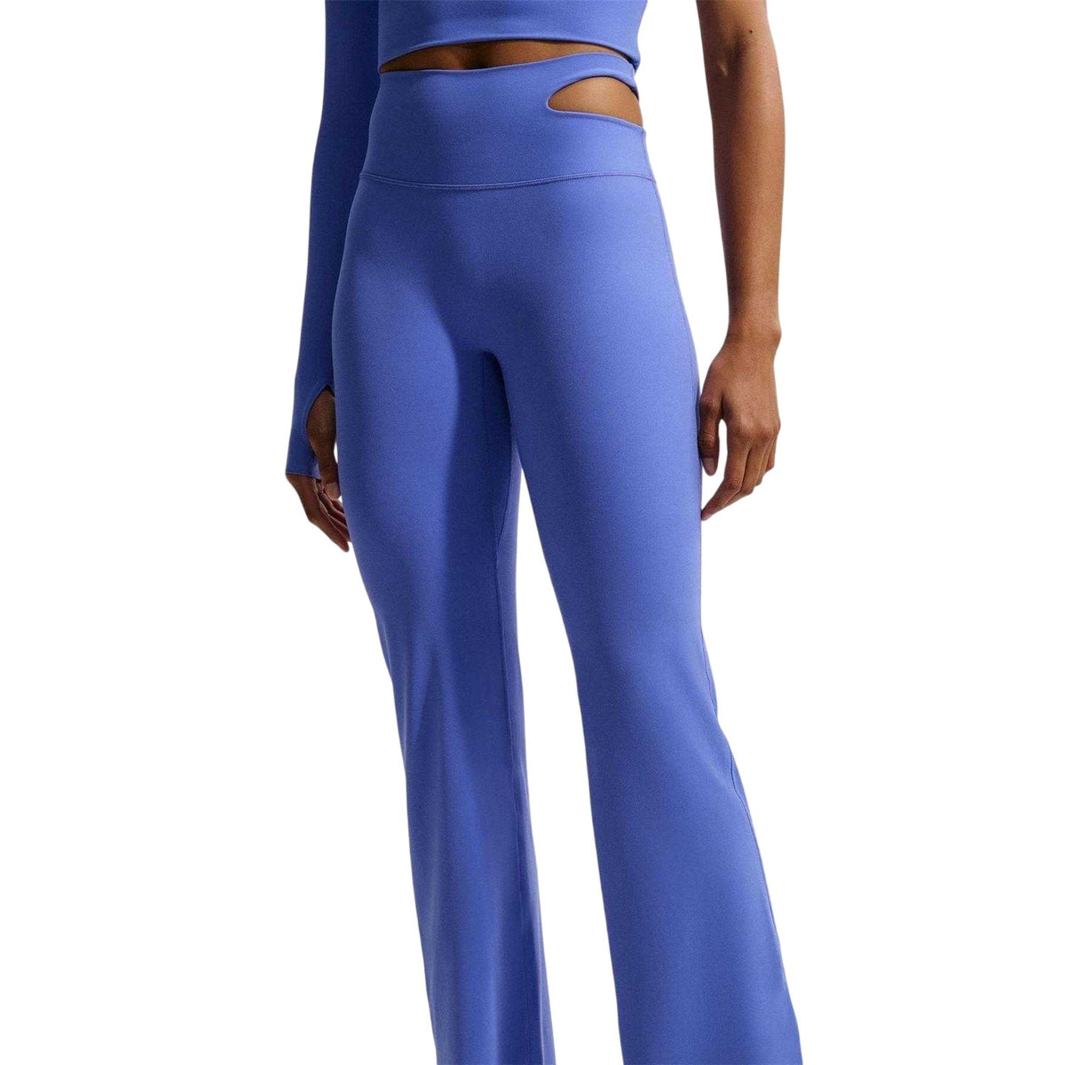 Sapphire - Side - Nike Womens-Ladies Zenvy Performance Cut Out High Waist Gym Leggings