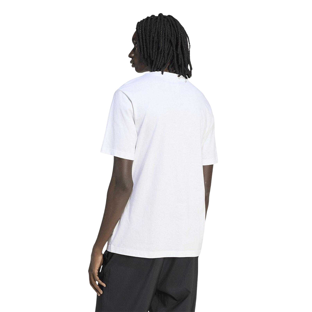 White - Back - Adidas Mens Graphic Print Short-Sleeved Football T-Shirt