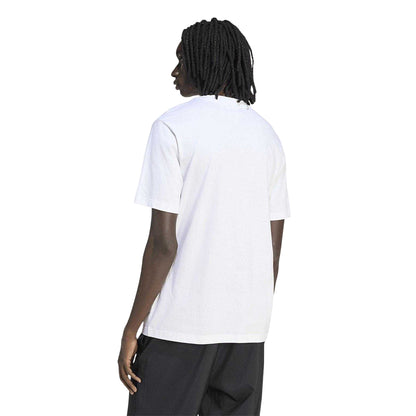 White - Back - Adidas Mens Graphic Print Short-Sleeved Football T-Shirt