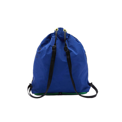 Blue - Back - Lacoste Nylon Foldable Backpack