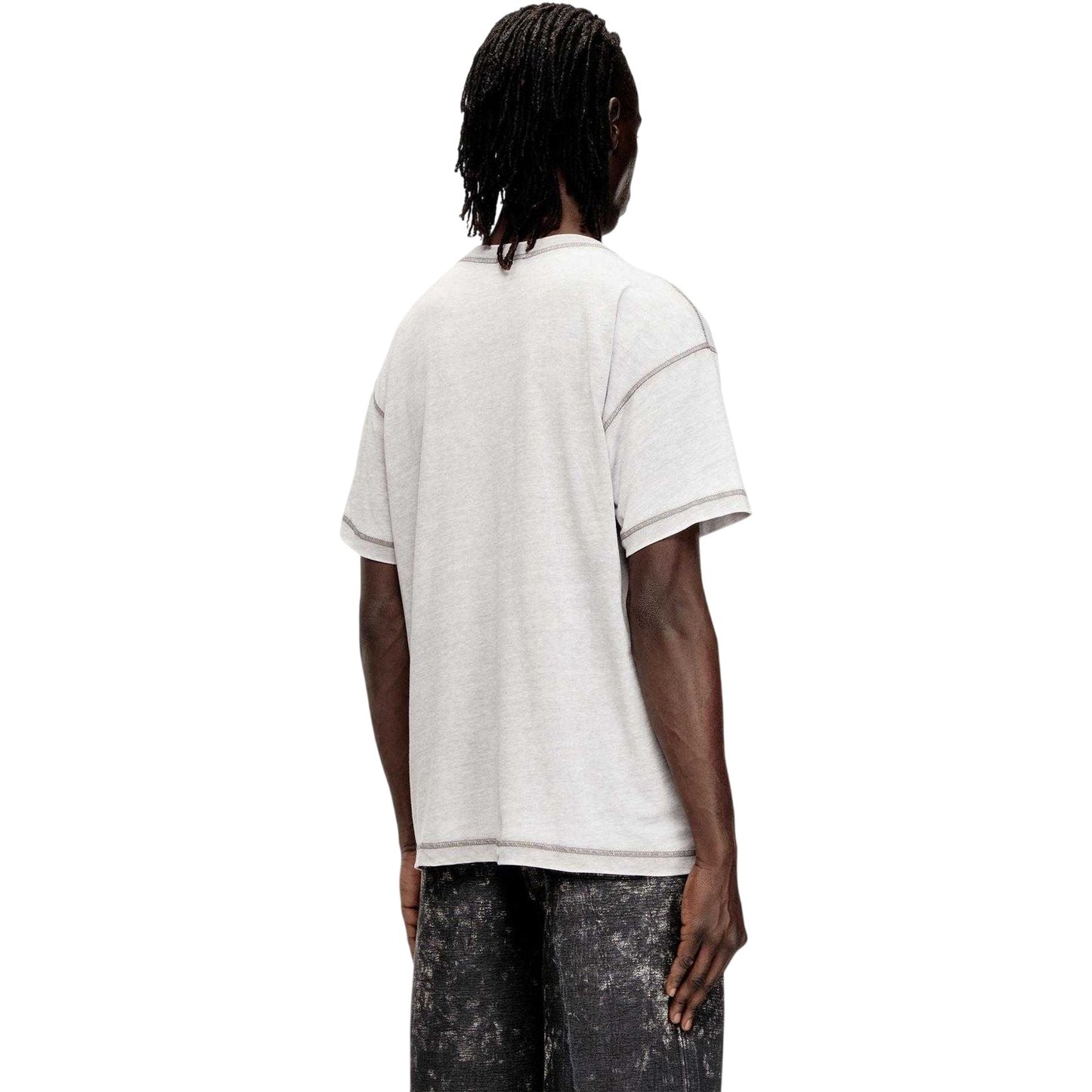 Grey - Back - Diesel Mens Regular T-Shirt
