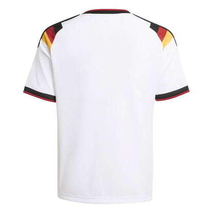 White-Black - Back - Adidas Childrens-Kids World Cup 2026 Germany DFB Home Shirt