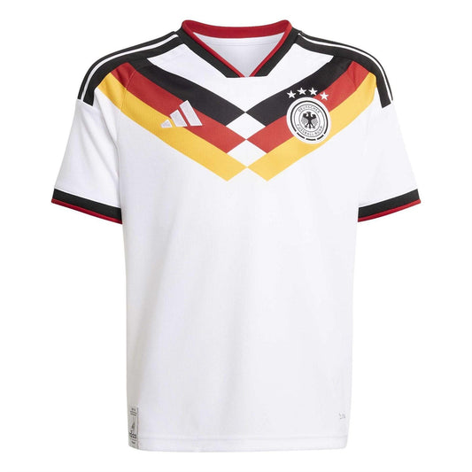 White-Black - Front - Adidas Childrens-Kids World Cup 2026 Germany DFB Home Shirt