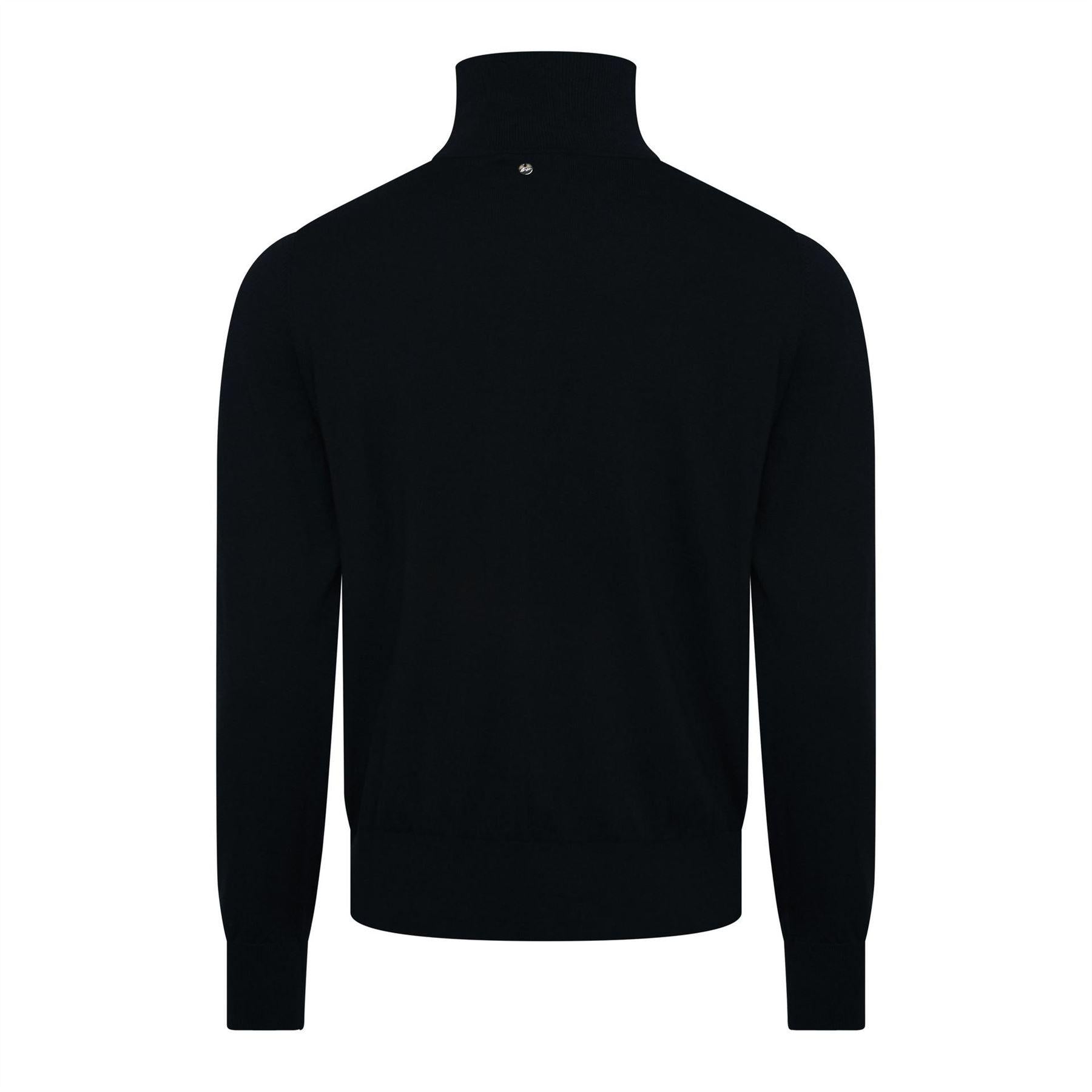 Dark Blue - Back - Boss Womens-Ladies Turtle Neck Regular Jumper