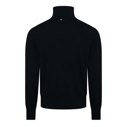 Dark Blue - Back - Boss Womens-Ladies Turtle Neck Regular Jumper