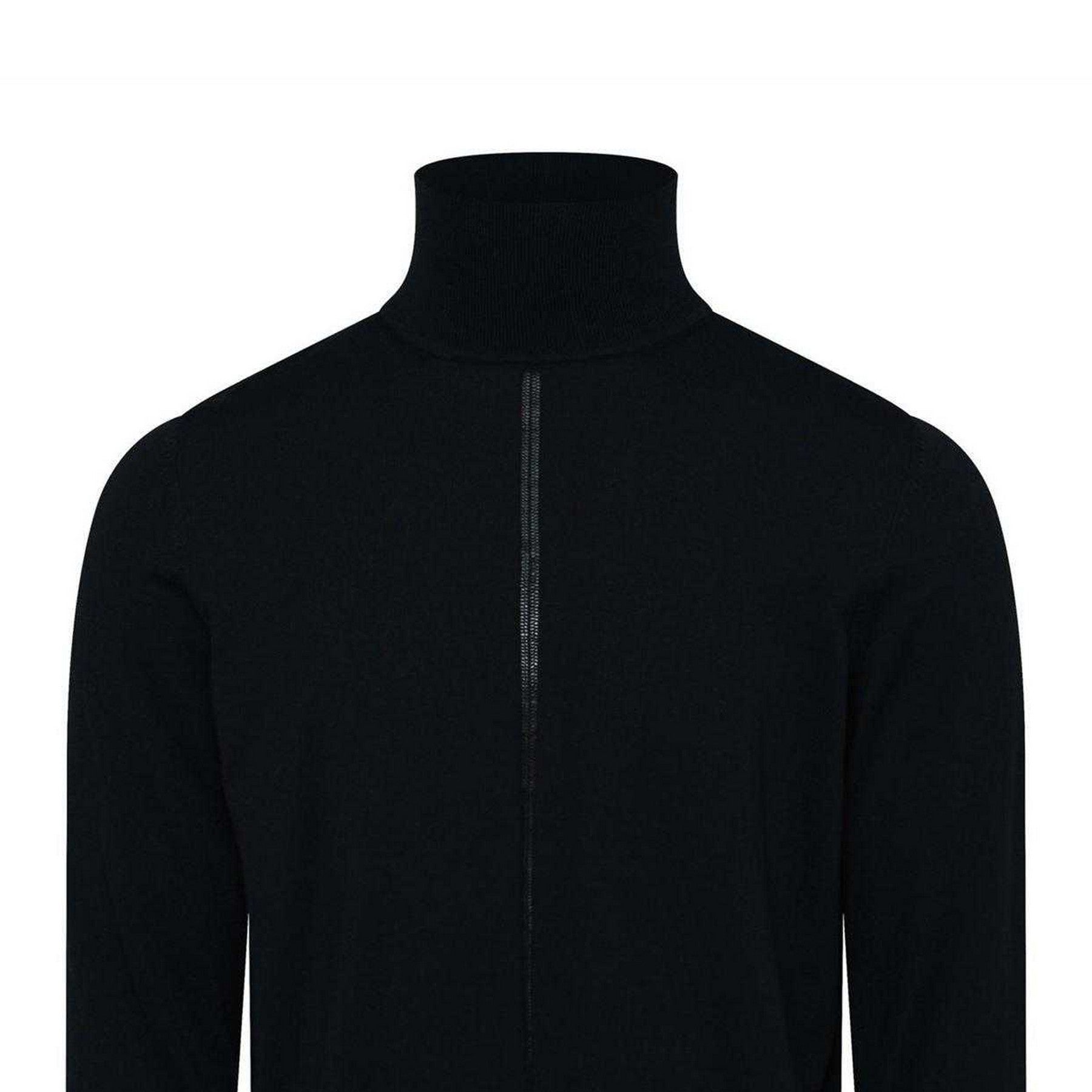 Dark Blue - Side - Boss Womens-Ladies Turtle Neck Regular Jumper