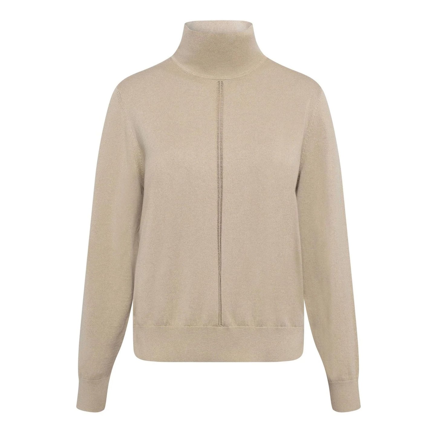 Rust-Copper - Front - Boss Womens-Ladies Turtle Neck Regular Jumper