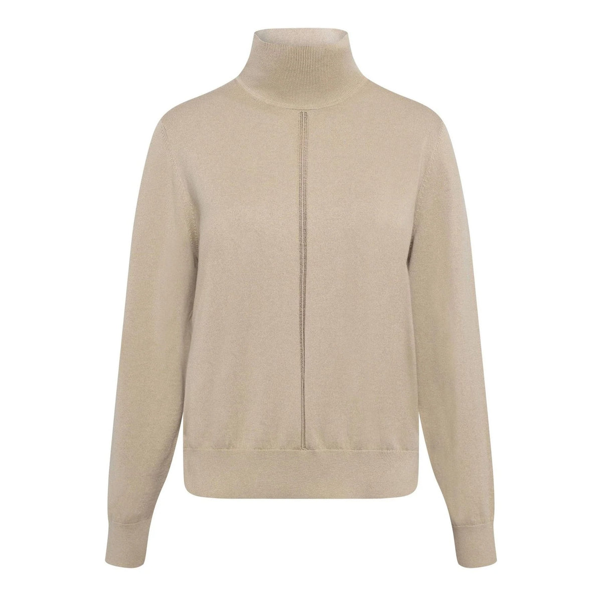 Rust-Copper - Front - Boss Womens-Ladies Turtle Neck Regular Jumper
