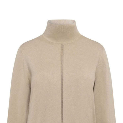 Rust-Copper - Side - Boss Womens-Ladies Turtle Neck Regular Jumper