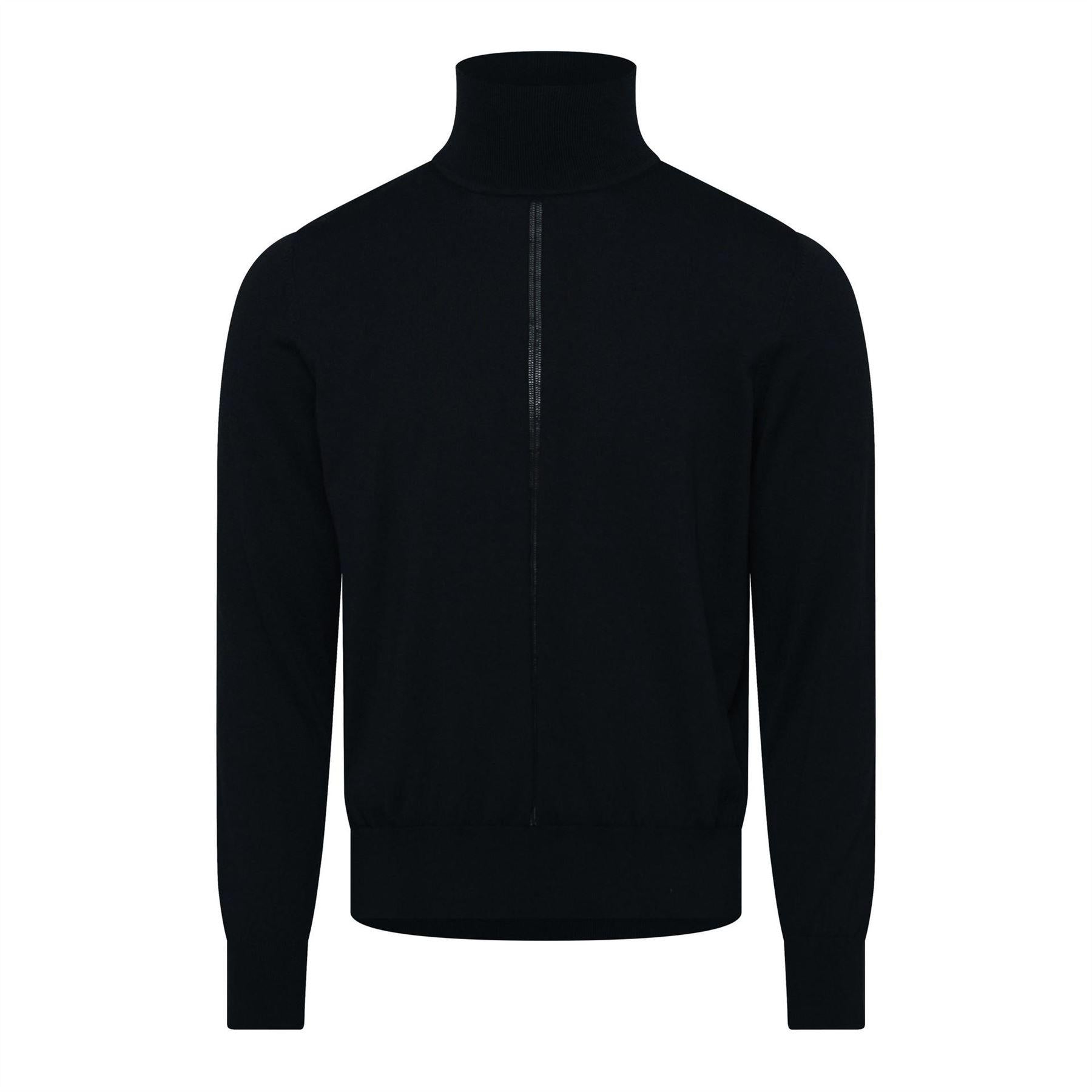 Dark Blue - Front - Boss Womens-Ladies Turtle Neck Regular Jumper