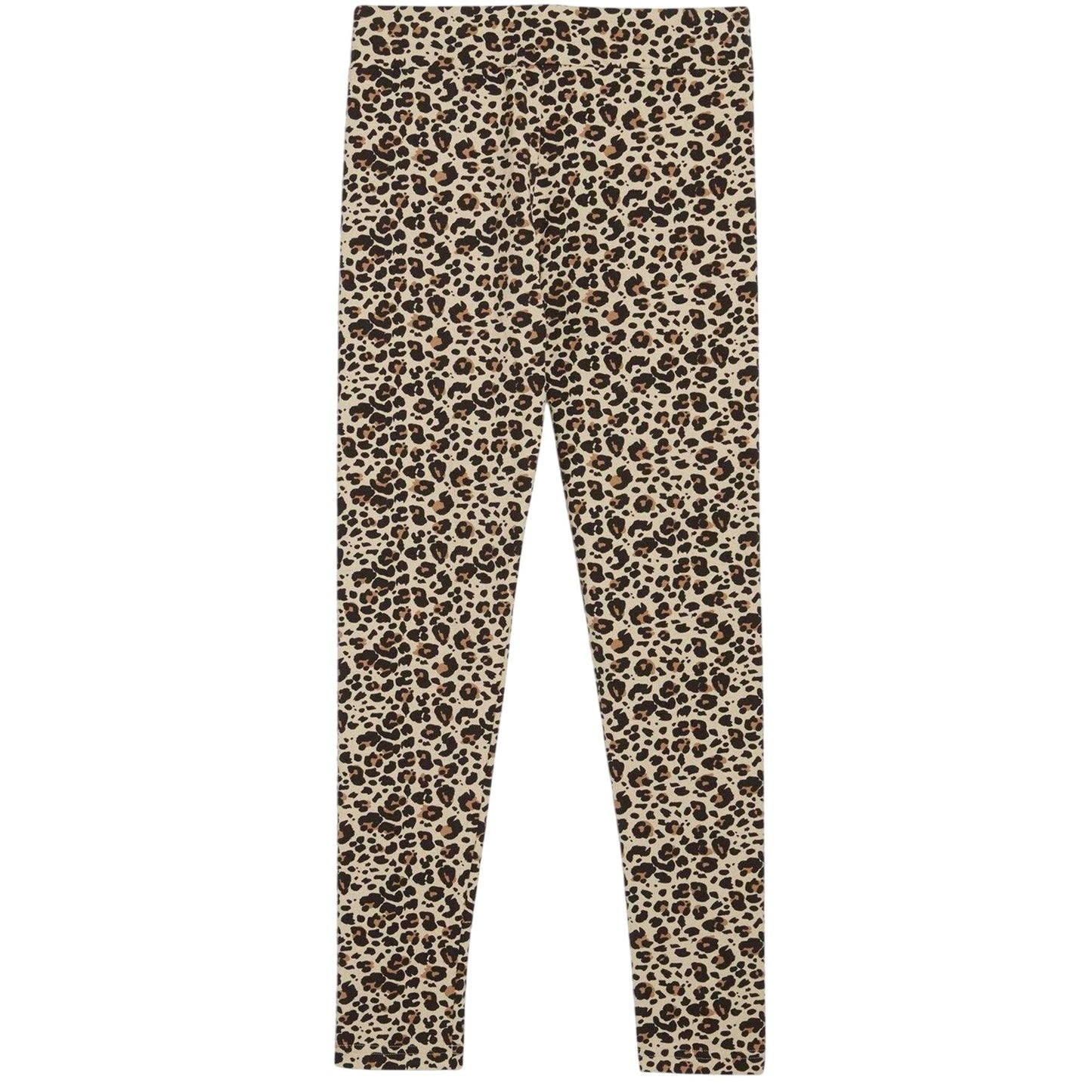 Almond - Back - Puma Girls Leopard Print Tight Leggings