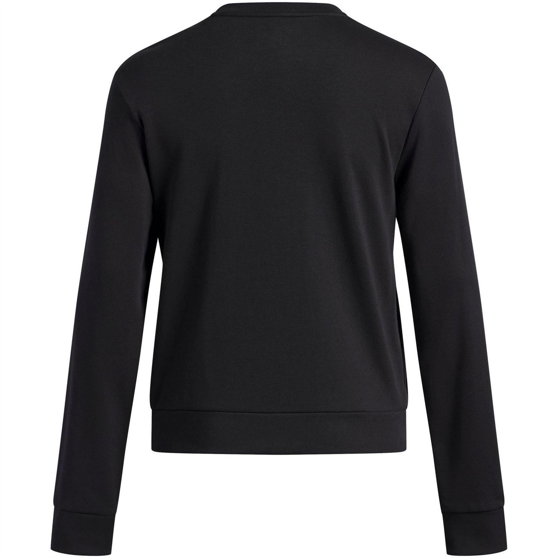 Black - Back - Under Armour Womens-Ladies Rival French Terry Crew Neck Sweatshirt
