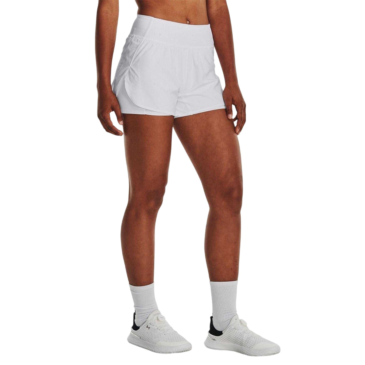 White - Lifestyle - Under Armour Womens-Ladies Vanish 2 in 1 Running Shorts