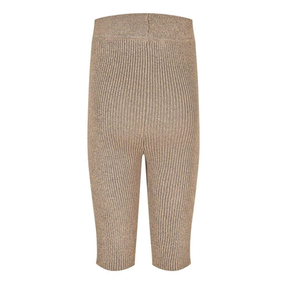 Heather Grey - Back - Fear Of God Essentials Womens-Ladies Ribbed Cycling Shorts