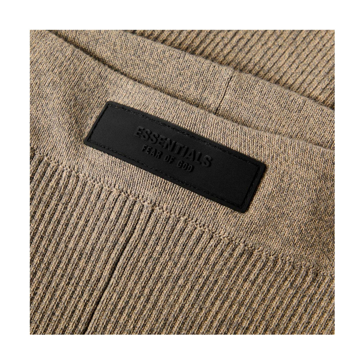 Heather Grey - Side - Fear Of God Essentials Womens-Ladies Ribbed Cycling Shorts