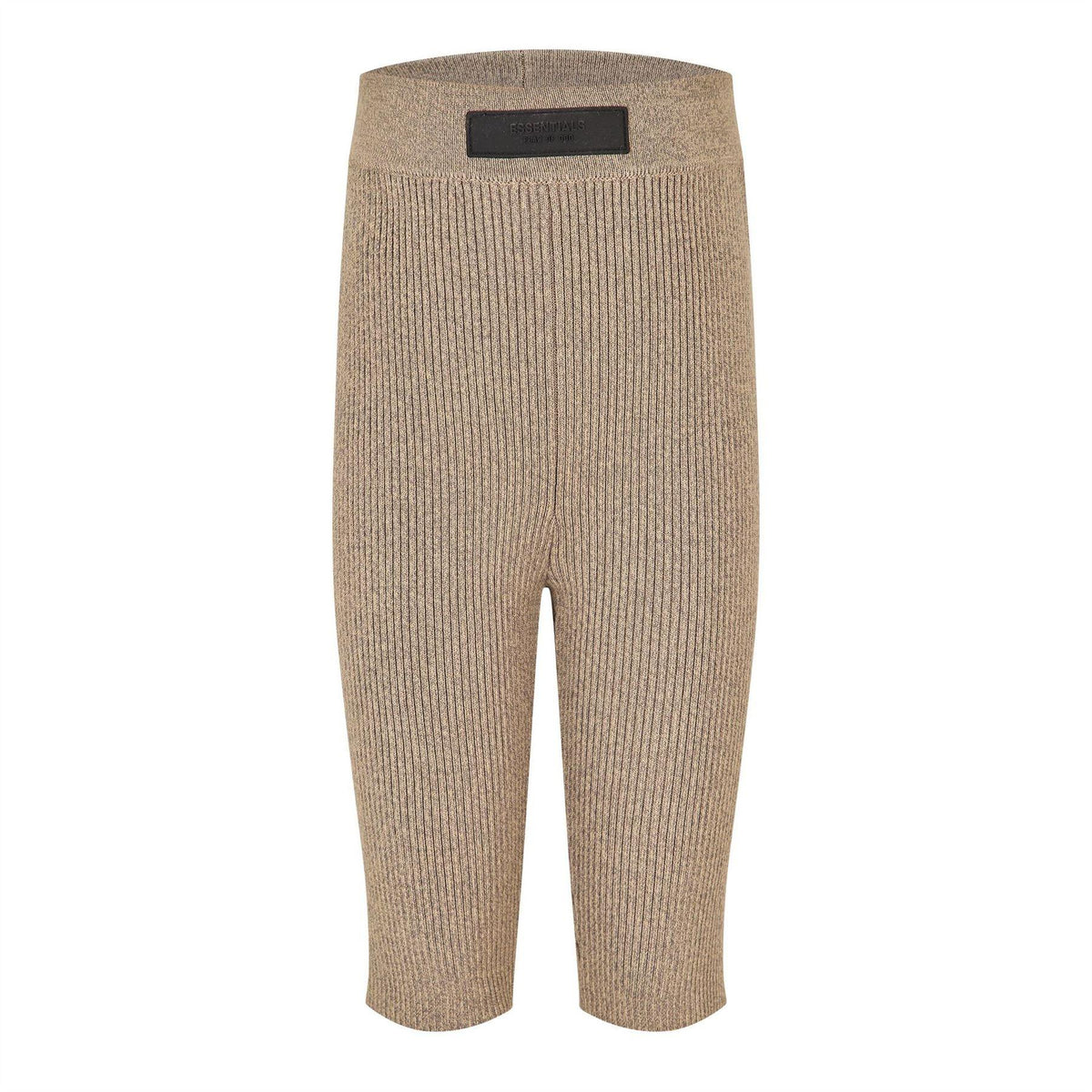 Heather Grey - Front - Fear Of God Essentials Womens-Ladies Ribbed Cycling Shorts