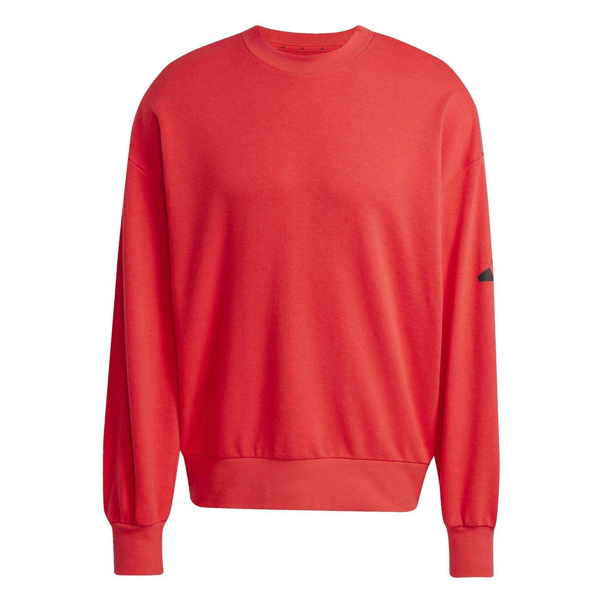 Ruby Red-Black - Front - Adidas Mens Cotton Oversized Sweatshirt
