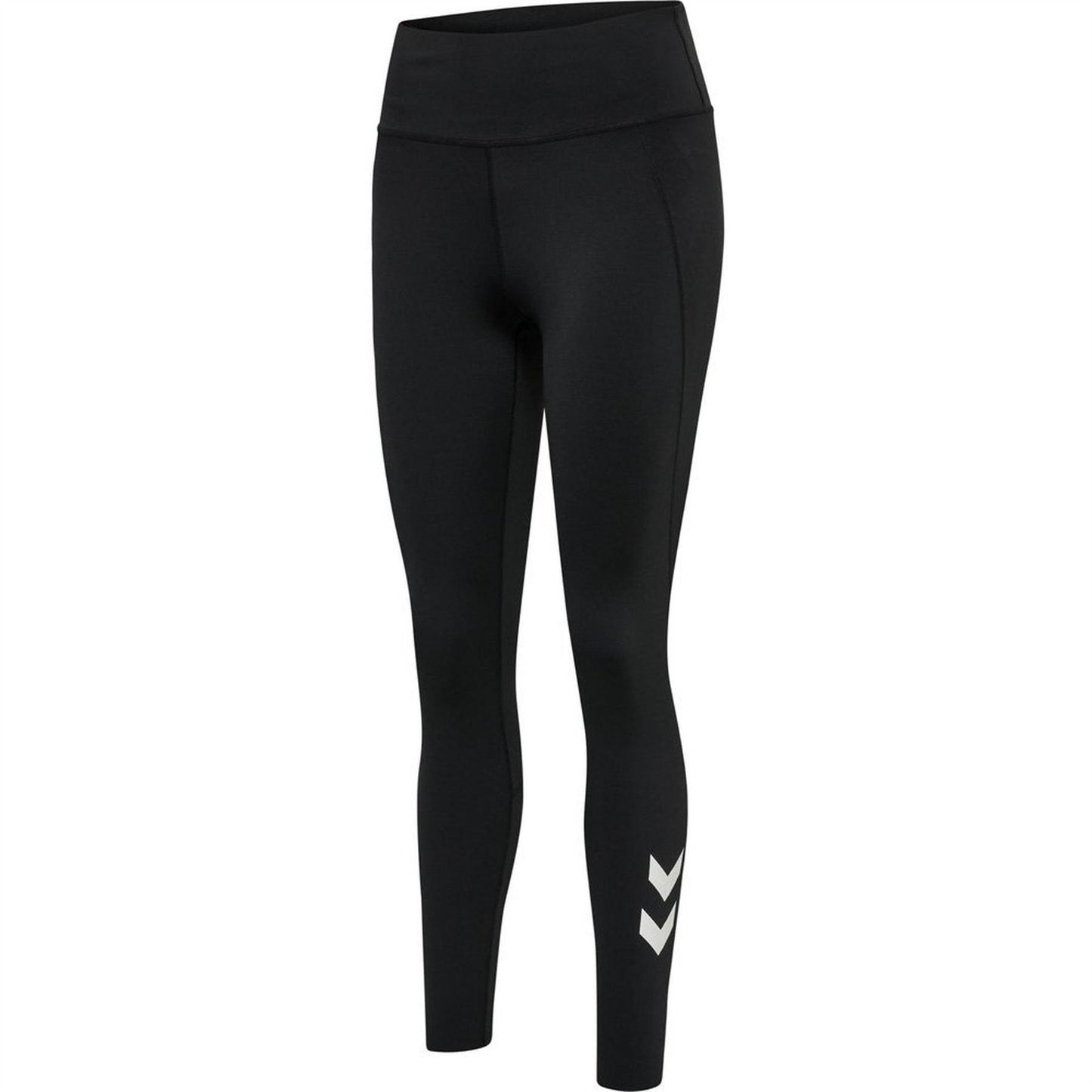 Black - Side - Hummel Womens-Ladies Logo High Waist Tights