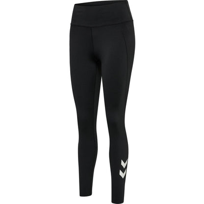 Black - Side - Hummel Womens-Ladies Logo High Waist Tights