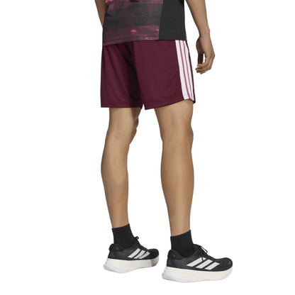 Maroon-Black - Back - Adidas Mens All Blacks Fern Shorts