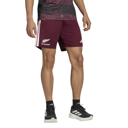 Maroon-Black - Pack Shot - Adidas Mens All Blacks Fern Shorts
