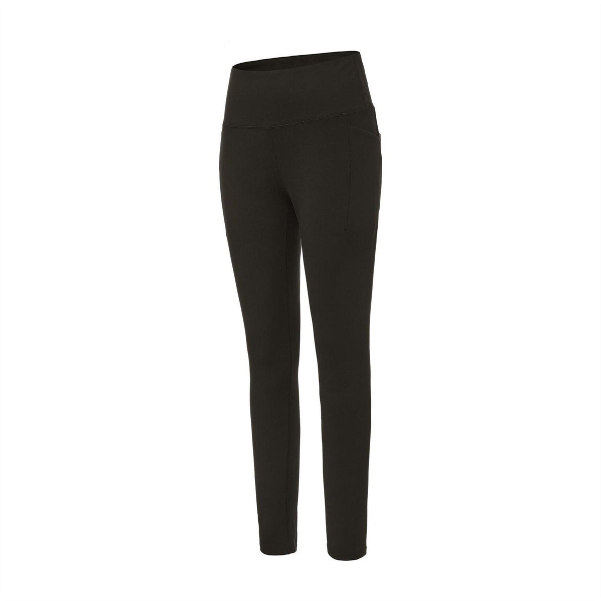 Brown - Side - LA Gear Womens-Ladies Essential Side Pocket Leggings