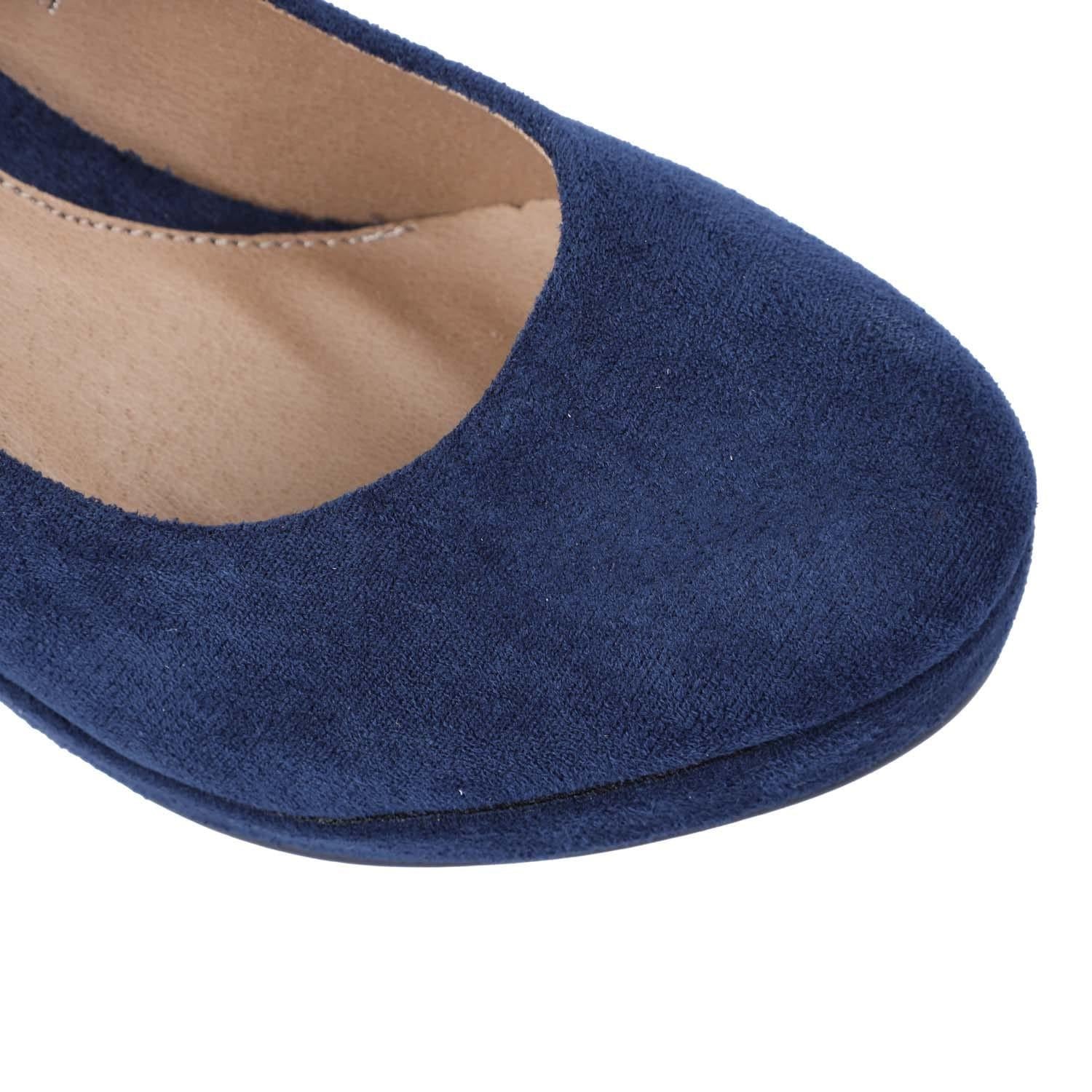 Blue - Pack Shot - Where´s That From Womens-Ladies Wedge Court Shoes