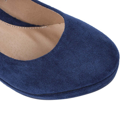 Blue - Pack Shot - Where´s That From Womens-Ladies Wedge Court Shoes