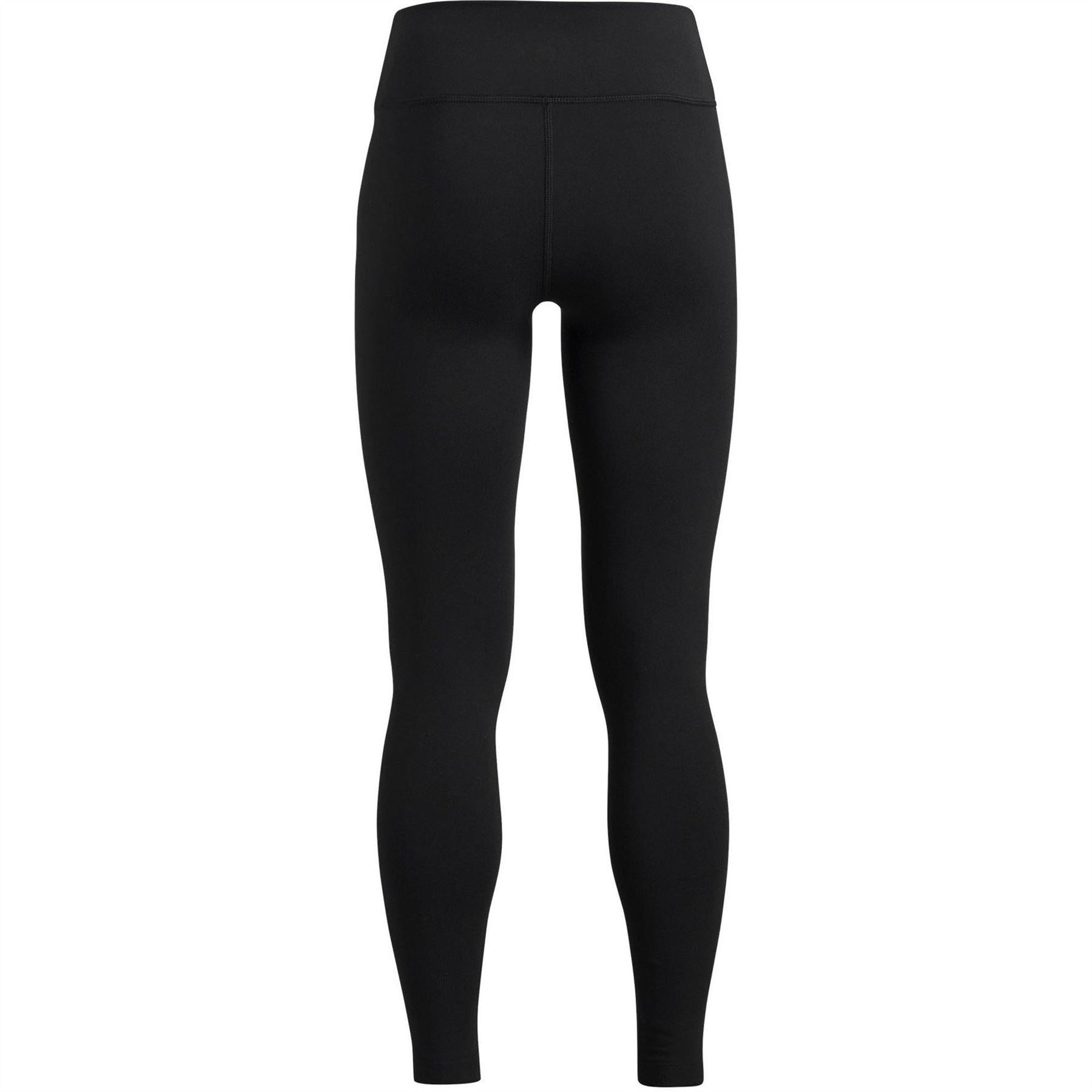 Black-Grey - Back - Under Armour Childrens-Kids Motion Leggings