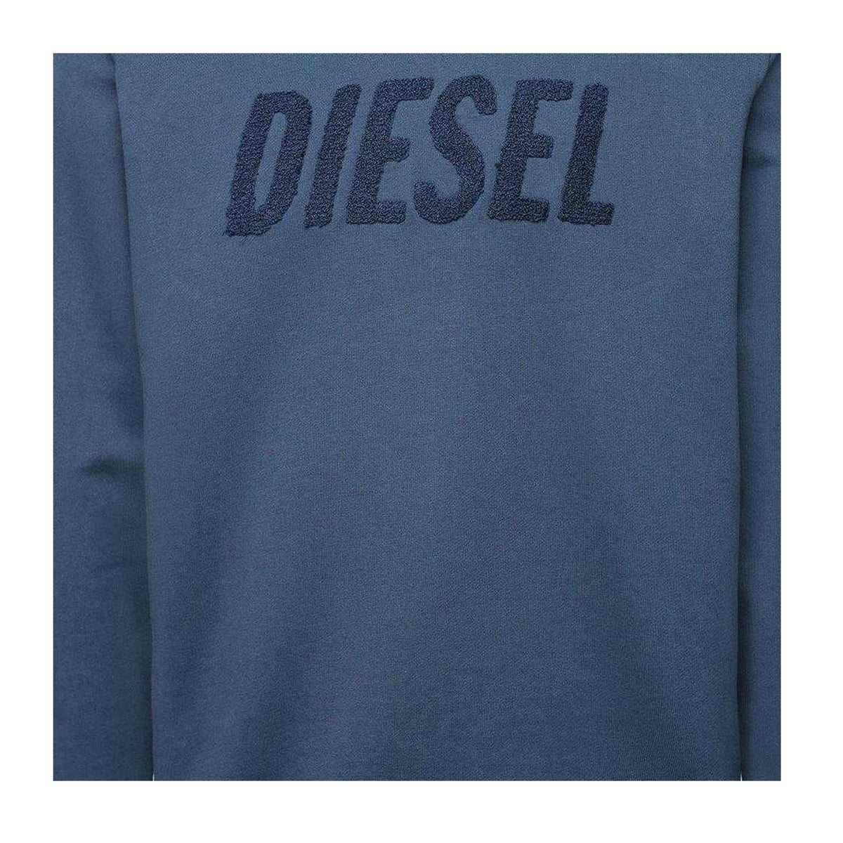 Total Eclipse - Side - Diesel Mens Indigo-Out Logo Sweatshirt