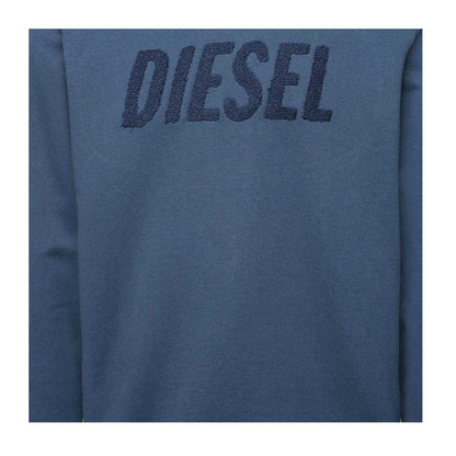Total Eclipse - Side - Diesel Mens Indigo-Out Logo Sweatshirt