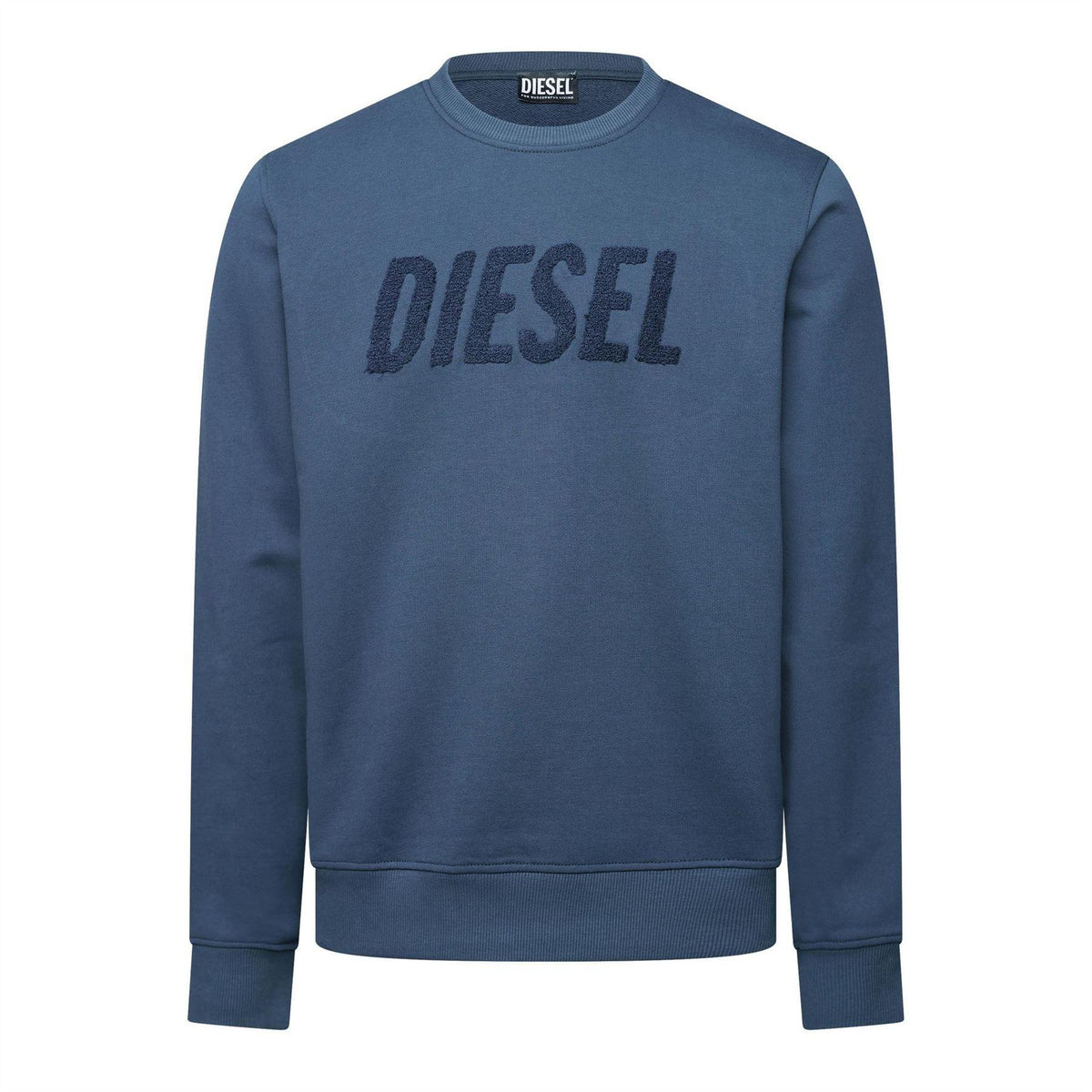 Total Eclipse - Front - Diesel Mens Indigo-Out Logo Sweatshirt