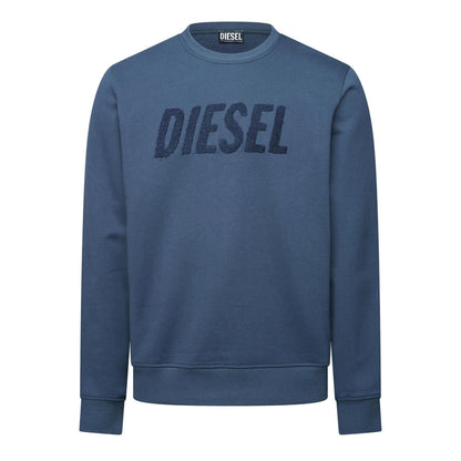 Total Eclipse - Front - Diesel Mens Indigo-Out Logo Sweatshirt