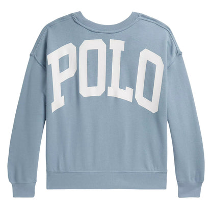 Estate Blue - Back - Ralph Lauren Childrens-Kids Back Logo Crew Neck Sweatshirt