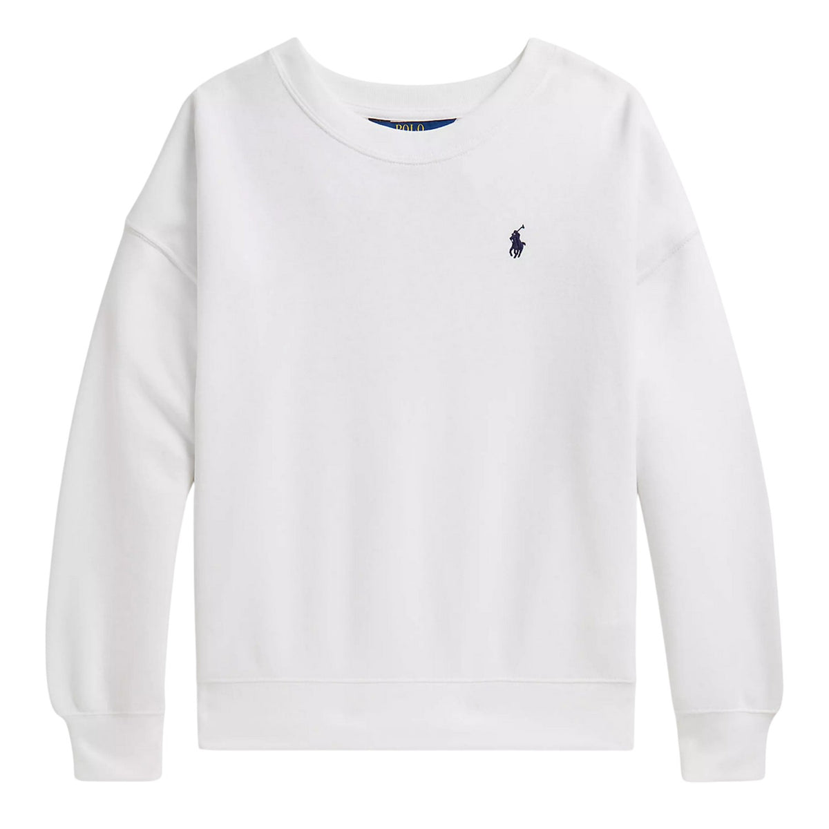 White - Front - Ralph Lauren Childrens-Kids Back Logo Crew Neck Sweatshirt