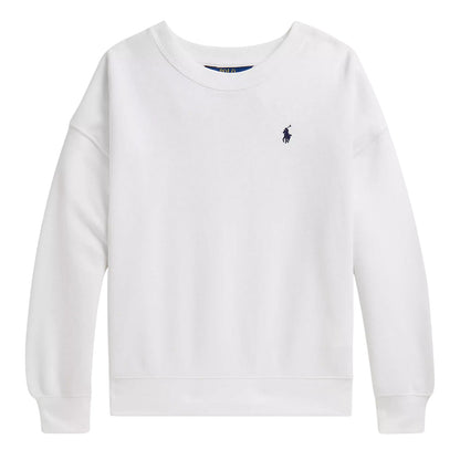 White - Front - Ralph Lauren Childrens-Kids Back Logo Crew Neck Sweatshirt