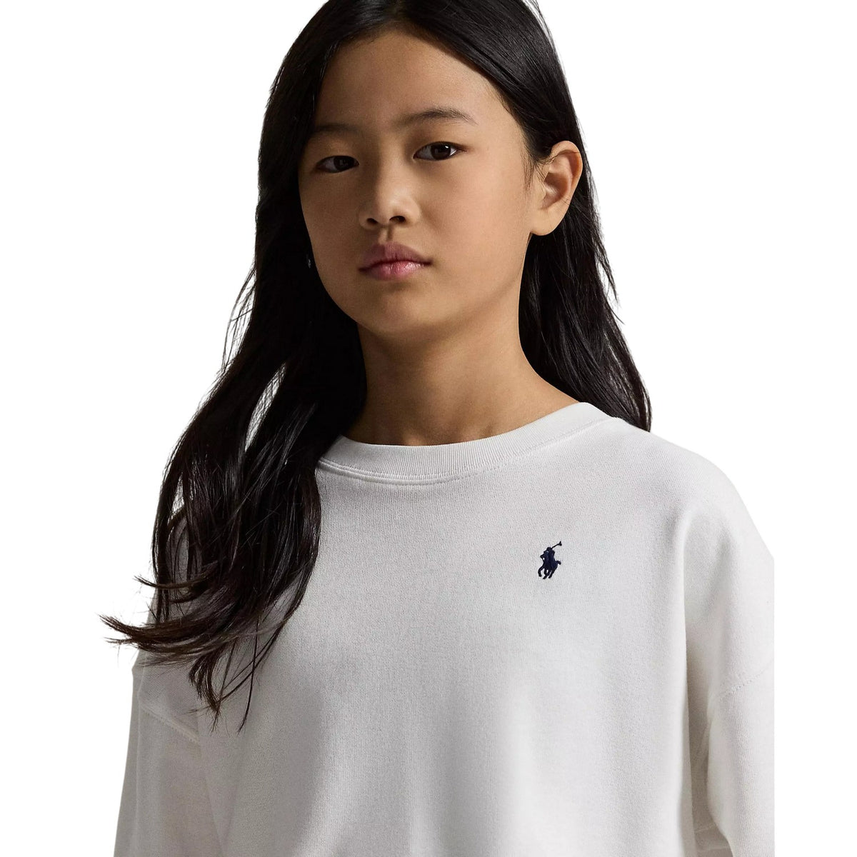White - Lifestyle - Ralph Lauren Childrens-Kids Back Logo Crew Neck Sweatshirt