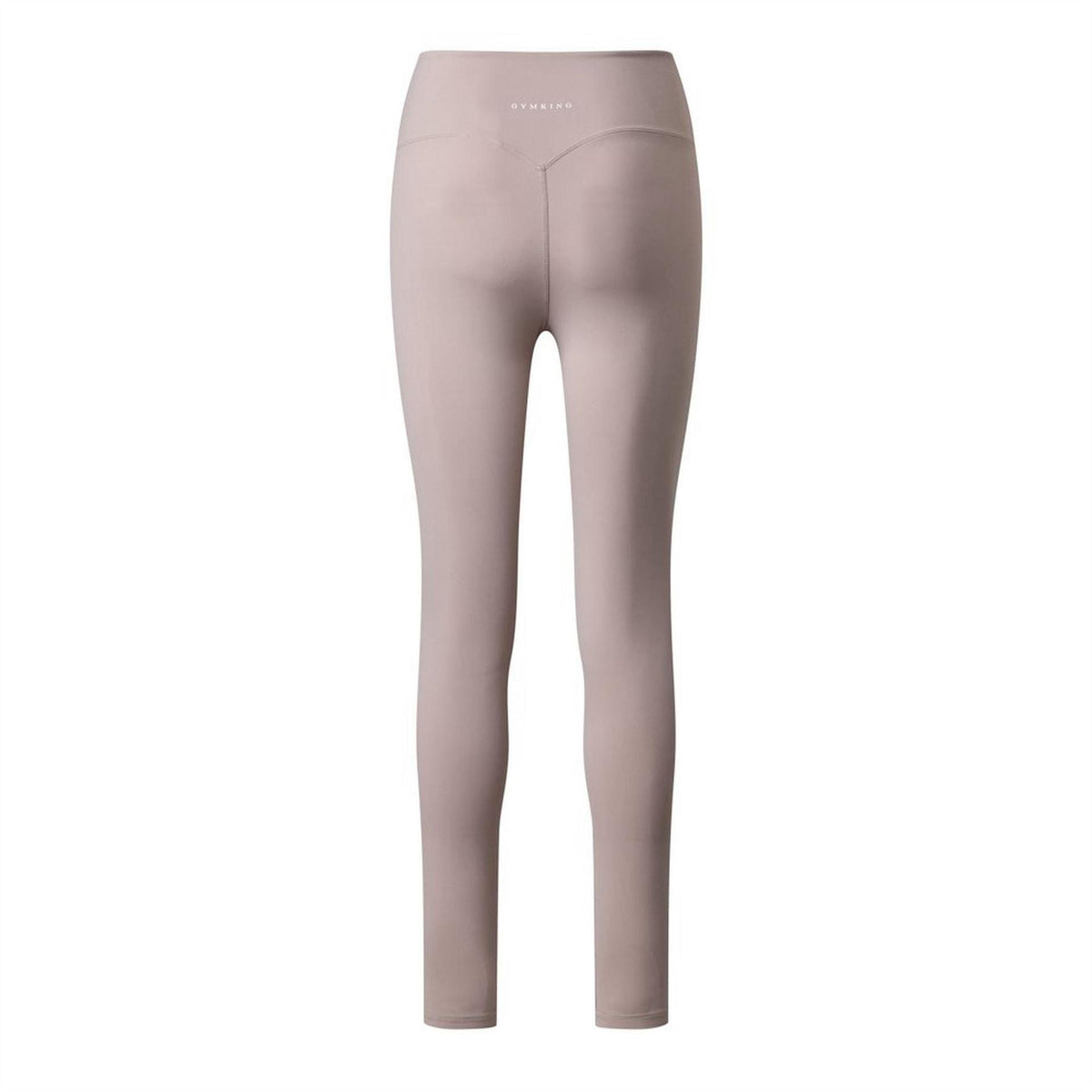 Taupe - Back - Gym King Womens-Ladies Embroidered Logo Leggings