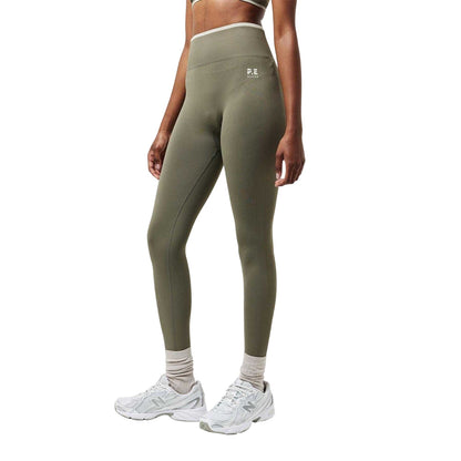 Khaki Green - Lifestyle - PE Nation Womens-Ladies Restore Seamless Leggings