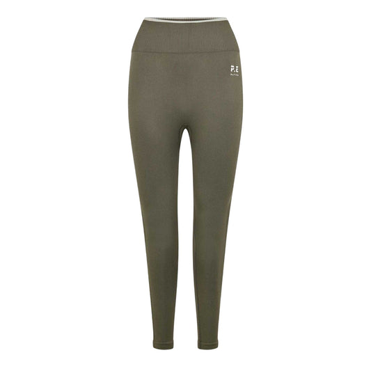 Khaki Green - Front - PE Nation Womens-Ladies Restore Seamless Leggings